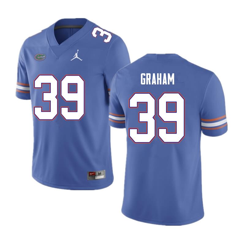 NCAA Florida Gators Fenley Graham Men's #39 Nike Blue Stitched Authentic College Football Jersey RBT3664SK